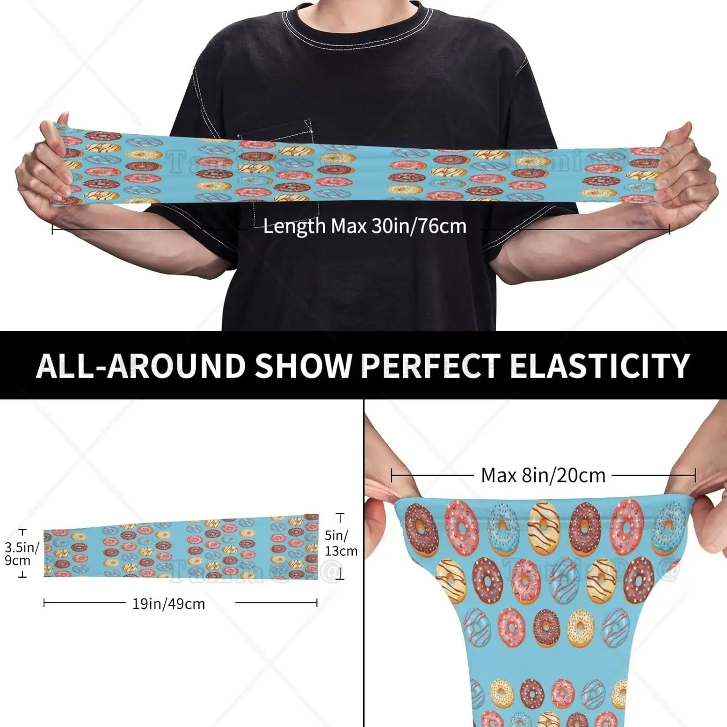 Cooling Arm Sleeves for Men Women Protection Cute Donut Tattoo Sleeves To Cover Arms for Women Men, Gardening Compression