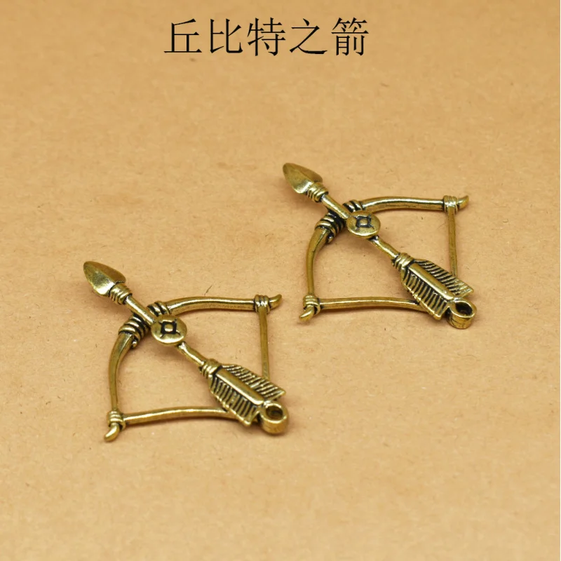 Brass Cupid's Arrow Key Pendant Necklace Pendant Accessories Jewelry Crafts Copperware Win Immediately