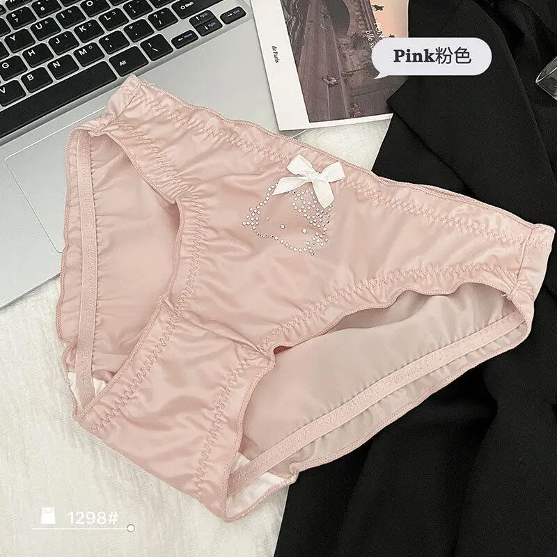 Hello Kitty Cartoon Femme Sexy Underpant Sanrio Cartoon Girl Thin Strap T-Back Y2K Diamond Printed Underwear Panties Girl's Gift