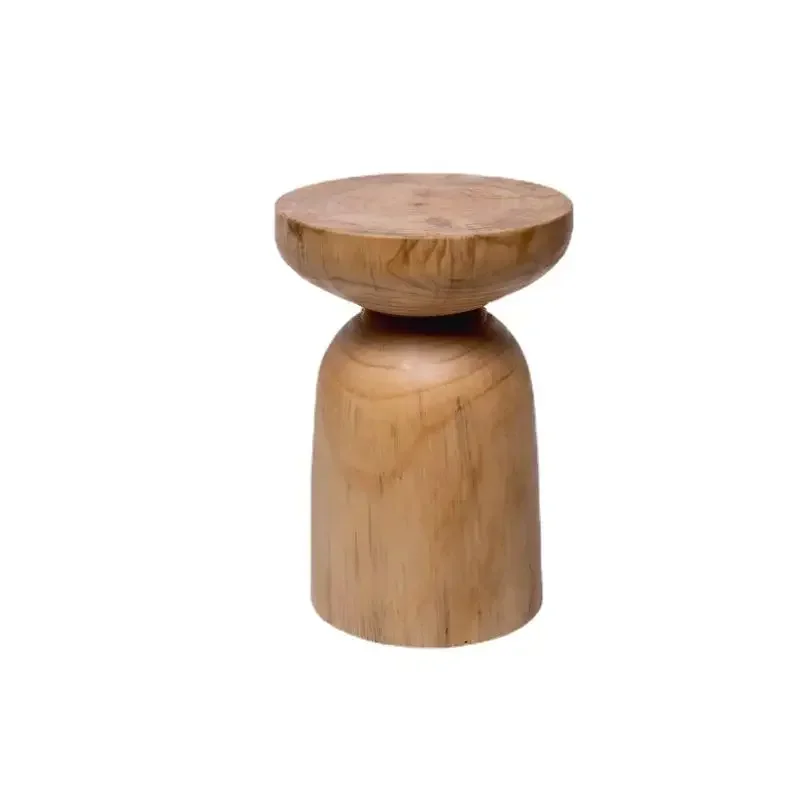 Tree Stump Stool Modern Minimalist Solid Wood Pier Log Stump Stool Designer Creative Round Stool Homestay Decoration