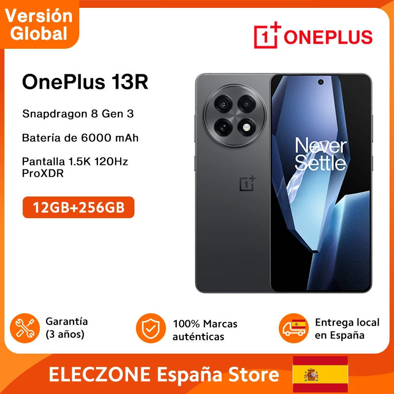 Version mondiale OnePlus 13R 5G Smartphone Snapdragon 8 Gen 3 Batterie 6000mAh Ecran 6,78 pouces 120 Hz Caméra principale 50MP Version mondiale OnePlus 13R 5G Smartphone Snapdragon 8 Gen 3 Batterie 6000mAh Ecran 6,78 pouces 120 Hz Caméra principale 50MP