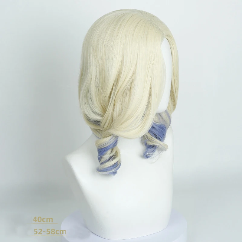 Movie Zombies 4 Dawn Of The Vampires Addison Cosplay Wig Women Golden Blue Hair Heat Resistant Synthetic Wig Halloween Prop