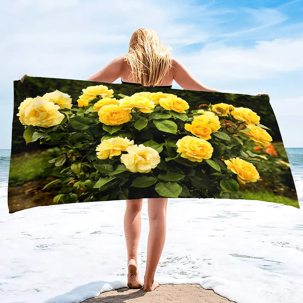 

Roses Floral Bath Towel Beach Towel Quick Dry Towel Oversized Travel Shower Swim Beach Ultra Soft Absorbent Pool