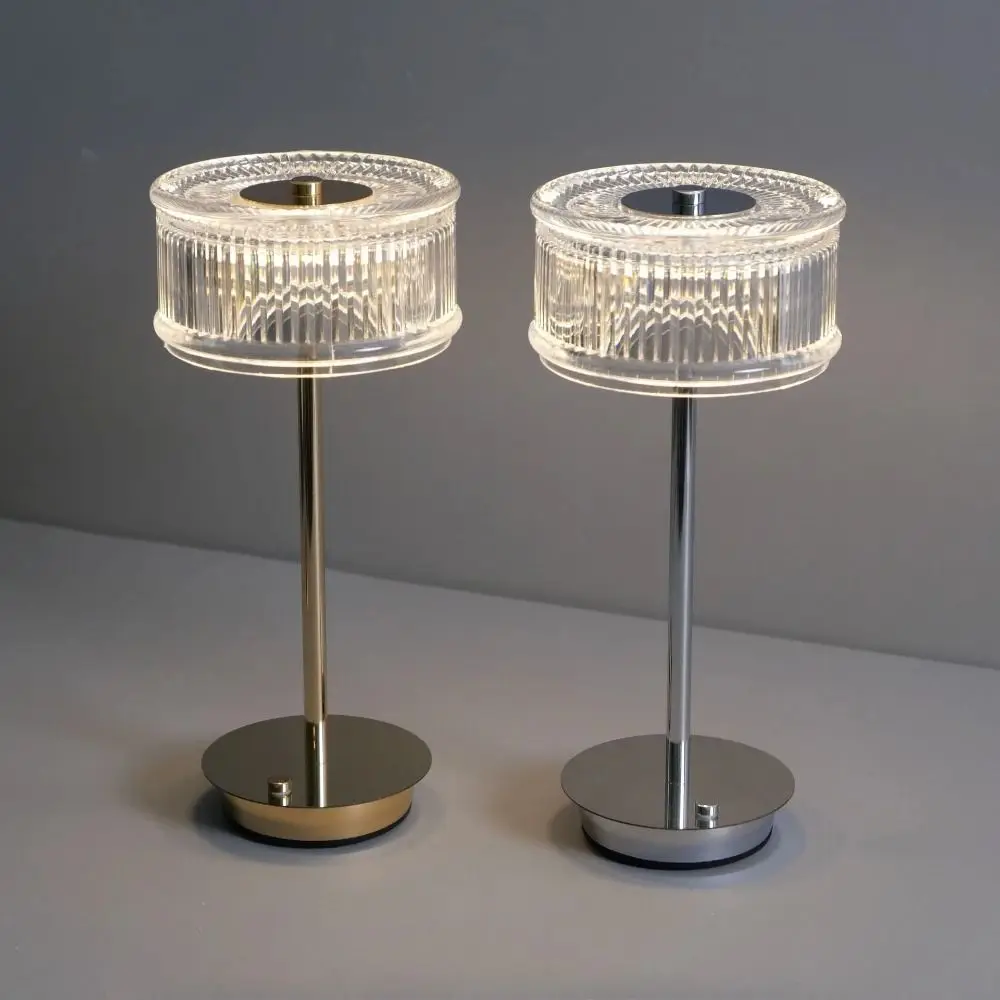 タッチセンサー金属テーブルランプusb充電式調光可能なledナイトライト3色ライトソフトライトデスク読書ランプレストラン