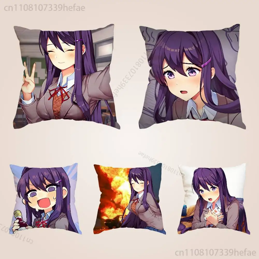 

Anime Girl Y-Yuri Throw Pillow Case For Decoration 30cm 50cm 55cm Square Home Pillowcase Case