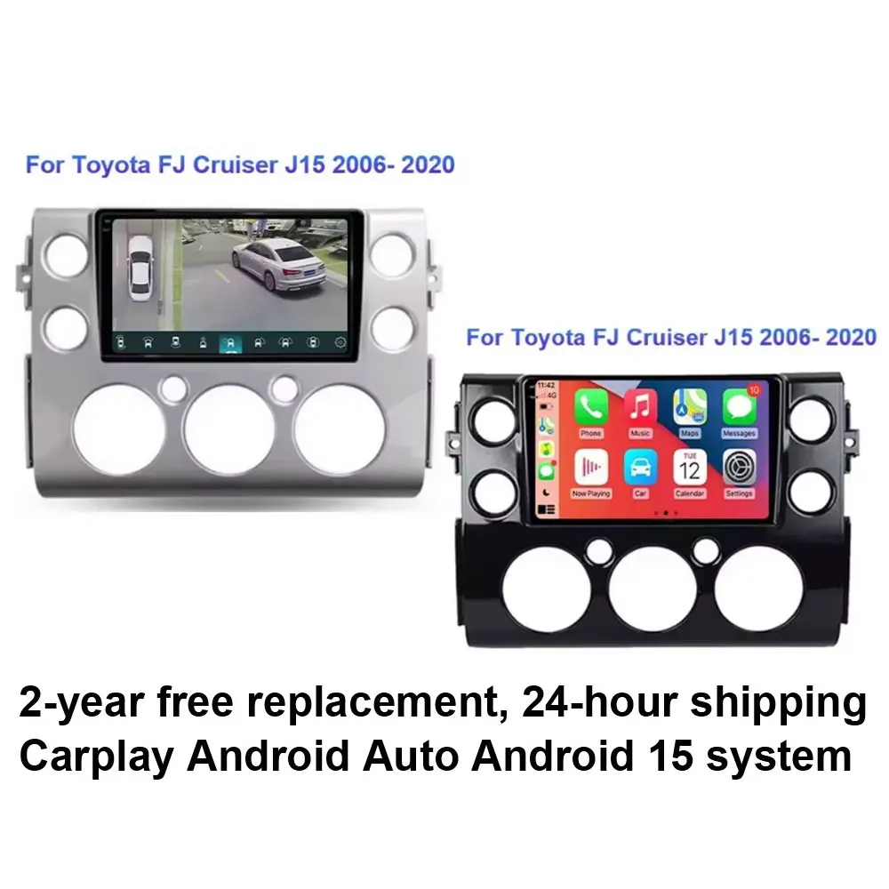 Android15 Car Radio Touch Screen For Toyota FJ Cruiser J15 2006- 2020 Navigation GPS Android Auto HDR Stereo 5G Wifi No 2din DVD