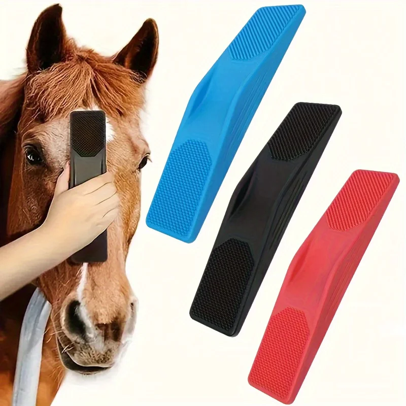 6-in-1 Horse Beauty Brush,Non Slip Grip and Ventilated Design,Suitable for Bathing,Massage and Hair Removal Horse Cleaning Tools