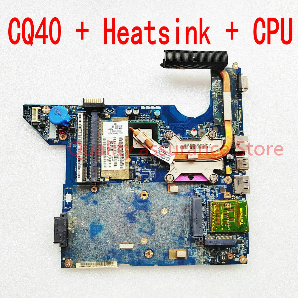 

JAL50 LA-4101P For HP CQ40 Laptop Motherboard + CPU +Heatsink For HP LA-4111P LA-4112P LA-4117P 487274-001 494035-001 519099-001