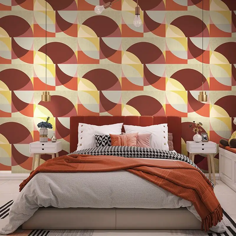 Modern 3d Thicken Wallpapers Home Decor Geometric Circle Walls Paper for Bedroom Living Room Shop Decoration Mural