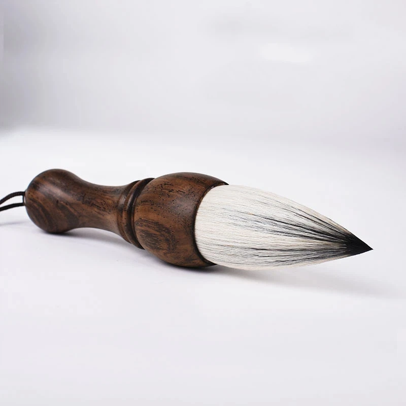 Short Handle Garlic Head Hopper Shaped Calligraphy Brush Big Bucket Spring Couplets Writing Brush Chinese Painting Art Supplies