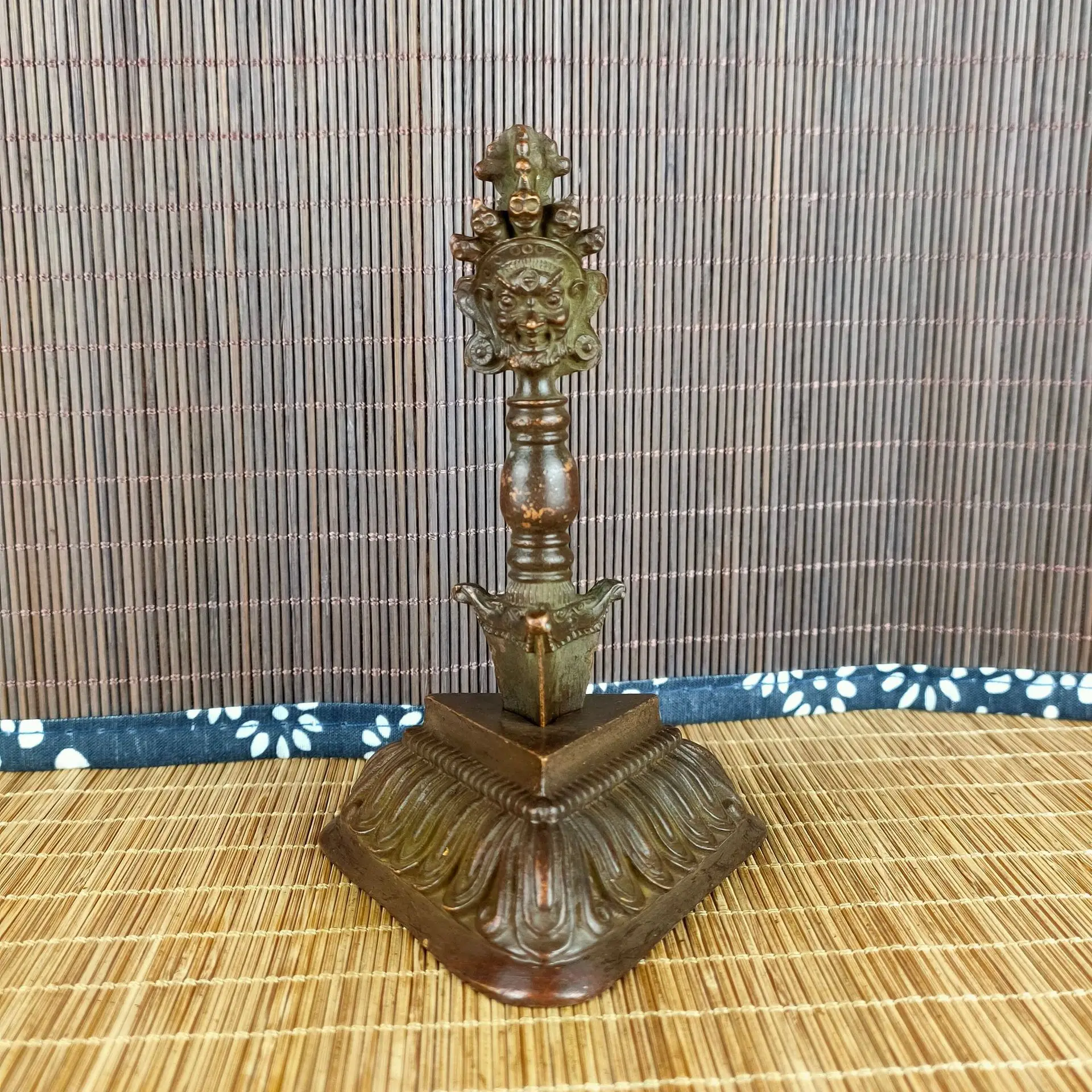 

Sculpture made of old copper Puba vajra pestle, Puba vajra tantra study set