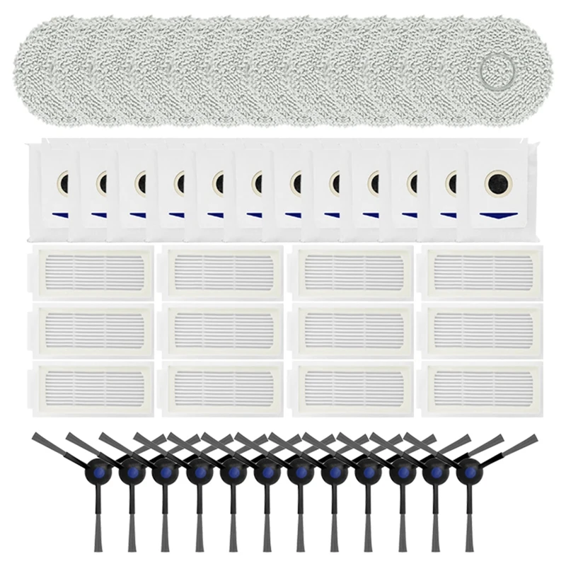 

Compatible For Ecovacs Deebot T30 Pro/T30 Pro Omni/T30 Max Side Brush Heap Filter Mop Cloth Dust Bag Parts Accessories