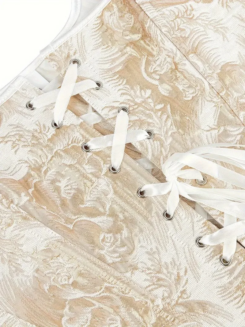 يمكن ربط حزام الكتف المزدوج المطبوع بفيونكة، إنه قميص مثير بدون حمالات وتشكيل الجسم للنساء