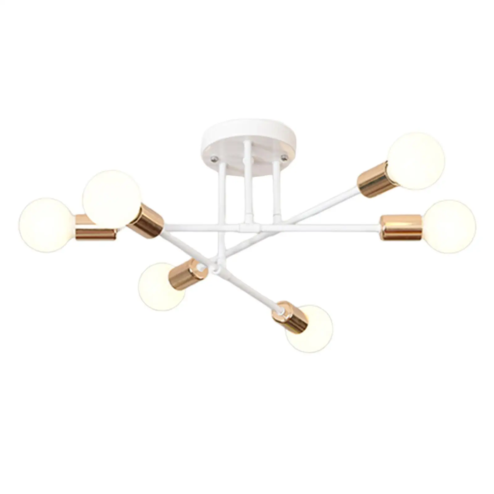 Modern Ceiling Light Matte Black Finish Retro Look 6-Light for Kitchen