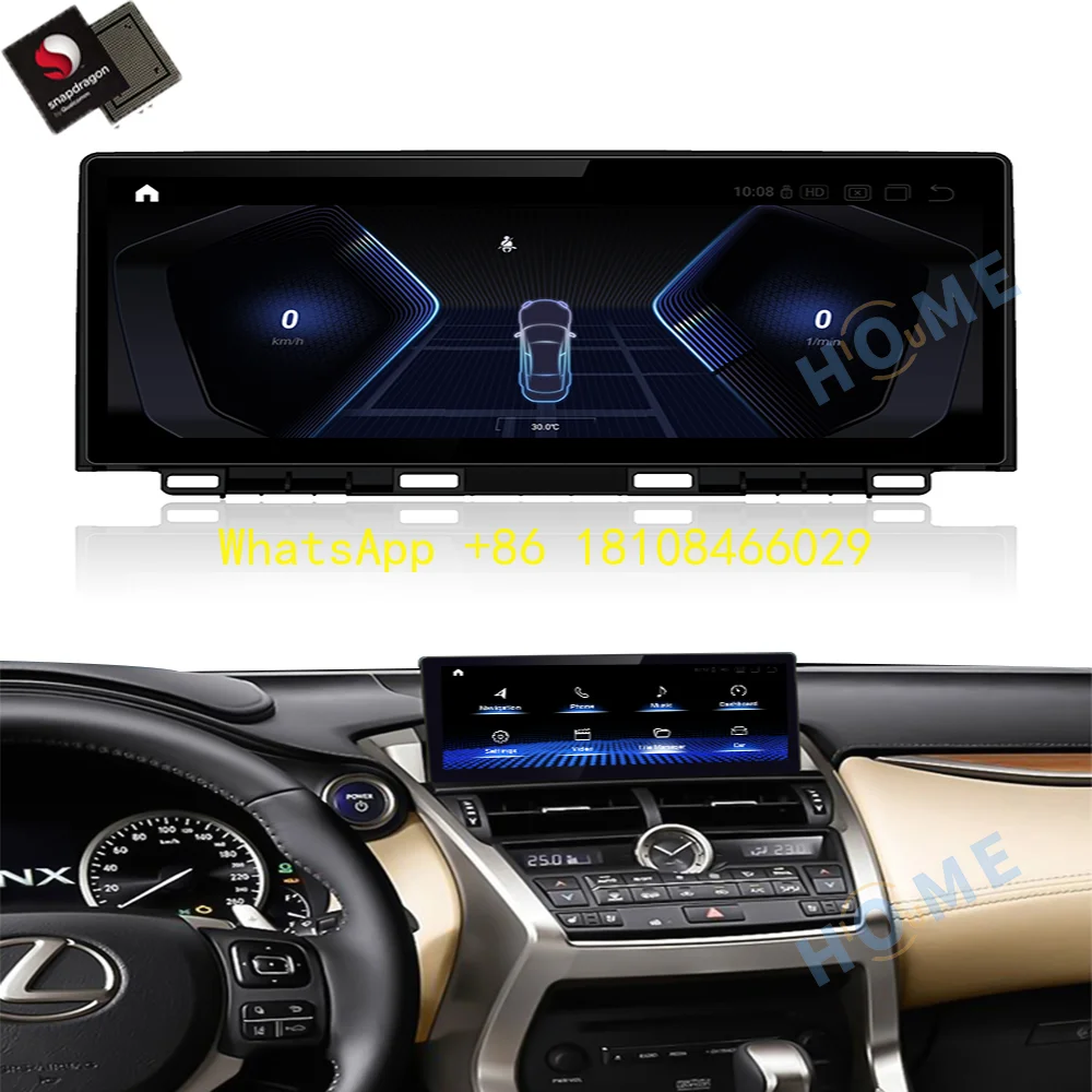 

10.25 Inch Android 12 Qualcomm Snapdragon Car Radio Multimedia Video Player CarPlay Auto Radio for Lexus NX200 NX200T 300H 14-20