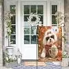 Autumn Leaves Orange Pumpkin Coffee Garden Flag Double Sided Cute Fall Dog Maltese Small Burlap Yard Flag House Seasonal Far llz