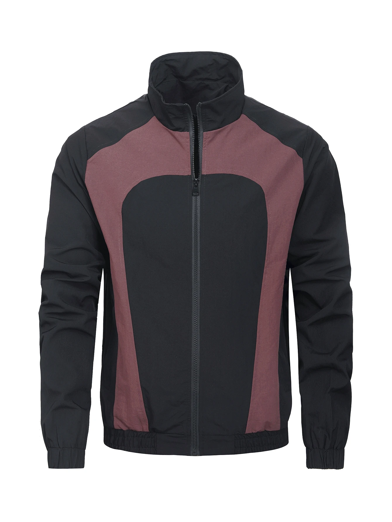 

Мужская куртка с воротником-стойкой, приталенная, модная, повседневная, с контрастной строчкой, ветрозащитная, для активного отдыха, весна 2026