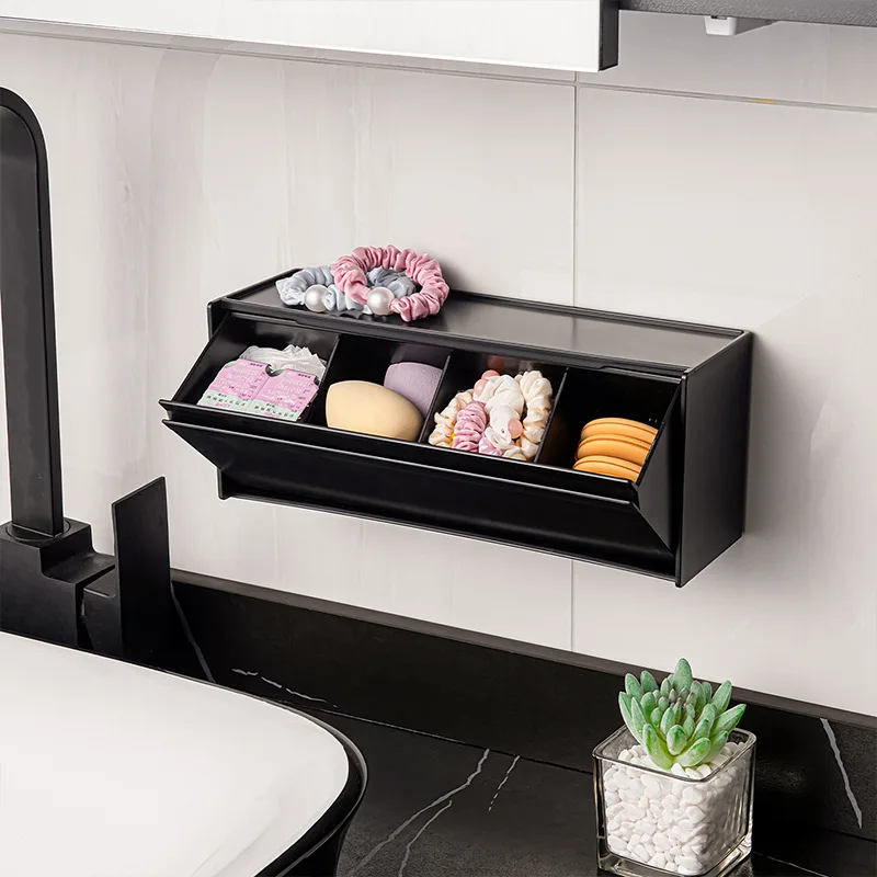 Storage Box, Kitchen Refrigerator Magnetic Attraction Without Punching Holes, Small Object Finishing Box