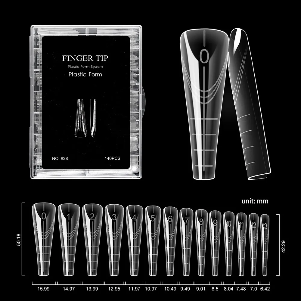 TP 70 stücke/140 stücke Klar Nagel Dual Form Volle Abdeckung Nagel Verlängerung System Schnelle Gebäude Gel Formen falsche Nagel Spitze Maniküre Werkzeuge