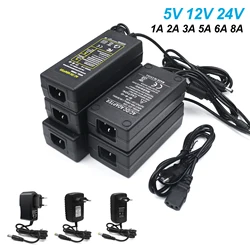 5V 12V 24V LED Strip Power Supply 1A 2A 3A 4A 5A 6A 8A 10A Power Adapter Lighting Transformer Converter EU US UK AU Plug