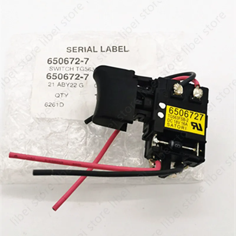 

650672-7 Switch Replace for MAKITA 6261D 6271D 6281D 6161DWE 6271DWE 6271DW 6281DW8271D 8281D 650663-8 6506638 6506727 650601-0