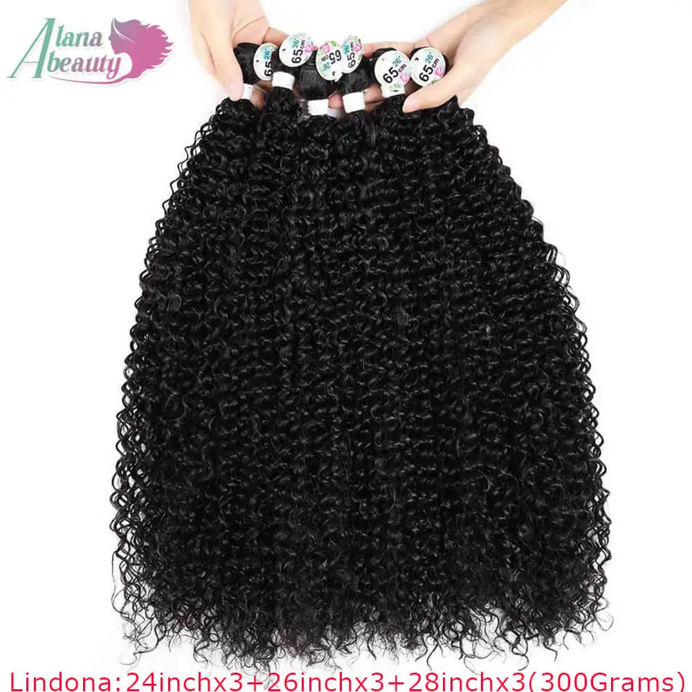 Synthetische Lockige Haar Bundles Lange Jerry Lockige Extensions 9PCS 24''26''28'' Organische Gefälschte Haar Für Frauen Hitzebeständige Faser Welle