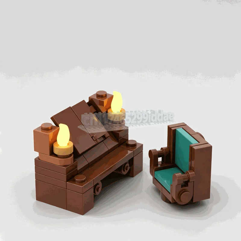 41PCS Bilbo's Desk Fantasy Furniture MOC Model Building Blocks DIY Creative Assembly Custom Puzzle Educational Toy Display Gift