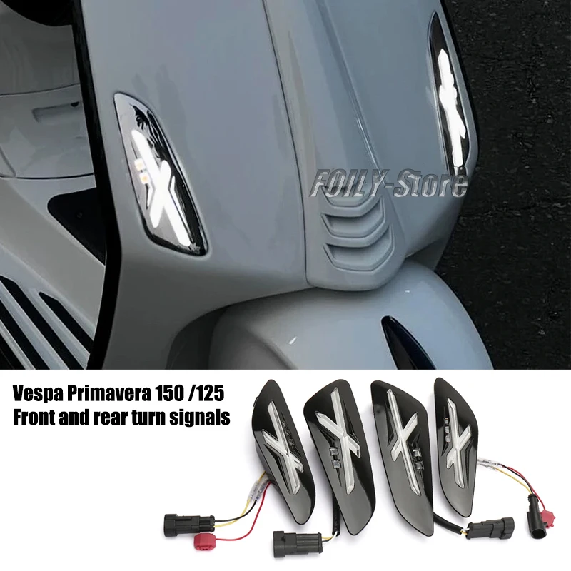 

Motorbike front and rear turn signals for Vespa Primavera Sprint 150 125 Bright indicators Waterproof running lights and daytime