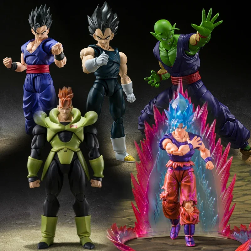 

Original Shf Dragon Ball Goku Vegeta Gohan Android 16 Super Figuarts Super Hero Limited Ssj2 Model Children Toy Birthday Gift