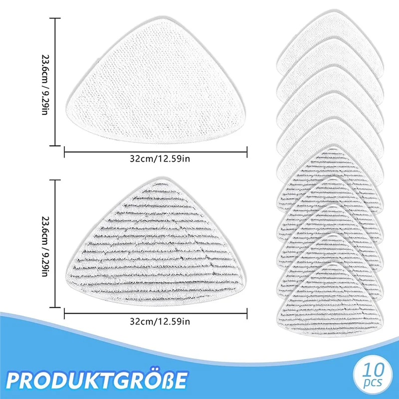 Estable-10 piezas de cubiertas de repuesto para Limpiador de vapor, accesorios para Limpiador de vapor Vileda y Limpiador de vapor Steam Plus