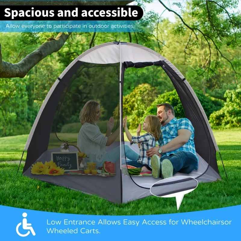 

Portable Screen Awning6 People Full Net Gauze Hex Tent Mosquito Net,ultra-lightweight Mosquito Proof Breathable Tent,family Tent