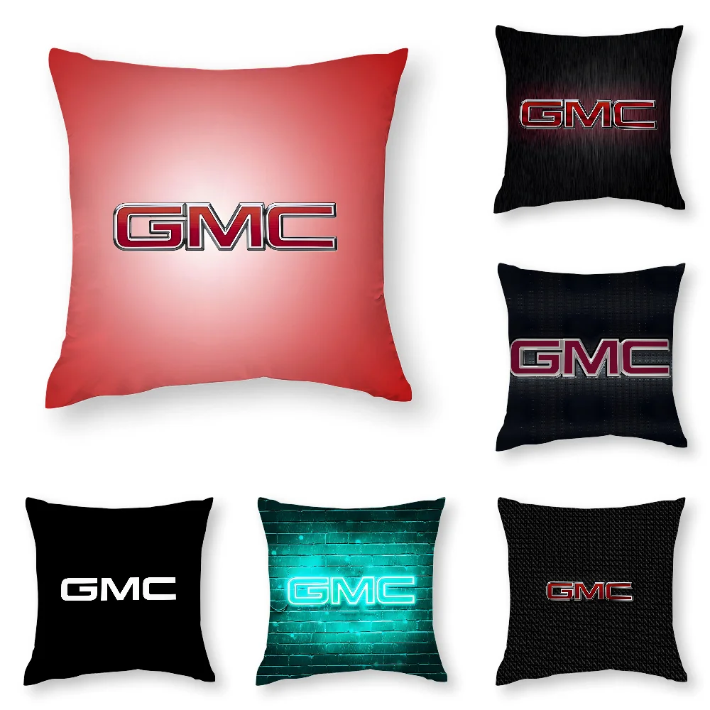 

Fashion car logo G-GMCS Pillow Case 3D Print Polyester Fiber 40*40 cm Home Sofa Throw Pillow Cover Decoration Festival Gift