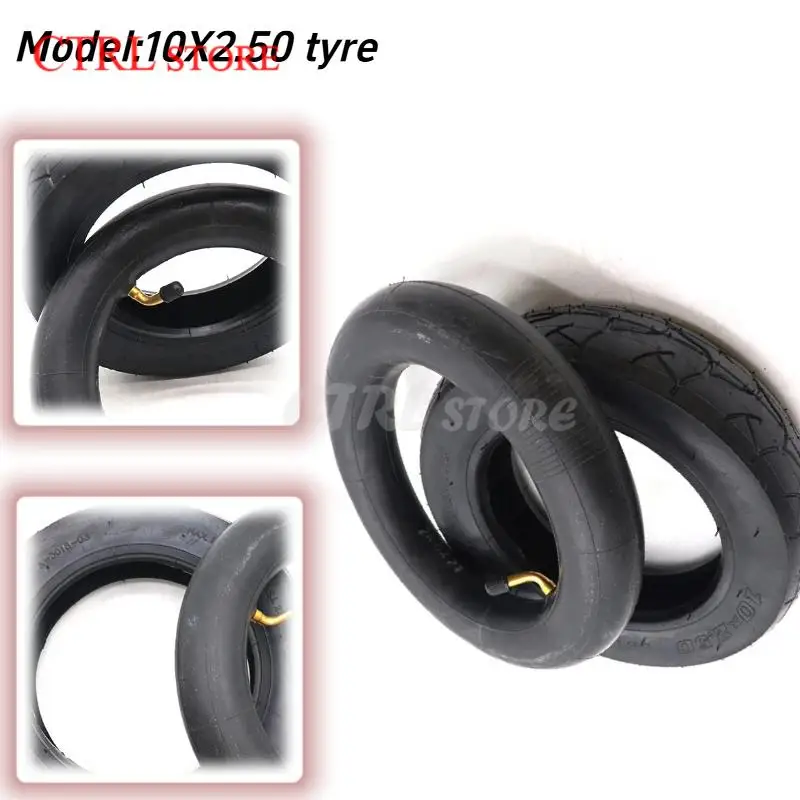 10 inch 10x2.50 inner tube outer tire, suitable for inflatable tires of 10 inch electric scooter balance bike HotHot