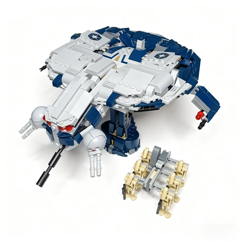 737pcs MOC Separatist Gunship - MTT Alternate Build Star Battle Model Building Blocks Architecture Creative DIY Assemble Art