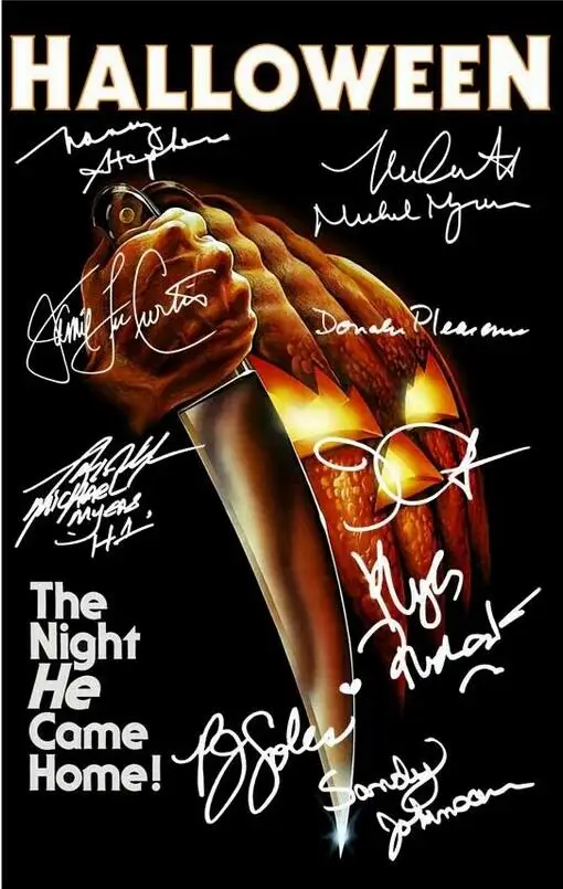 

HALLOWEEN Cast MULTI SIGNED PHOTO Art Film Print Silk Poster Home Wall Decor 24x36inch