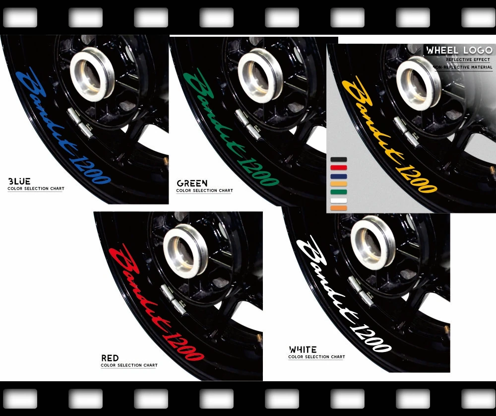 

calcomanías decoraes, calcomanías de Pegatinas para ruedas de motocicleta, marco de tendencia para SUZUKI BANDIT1200 Bandit 1200