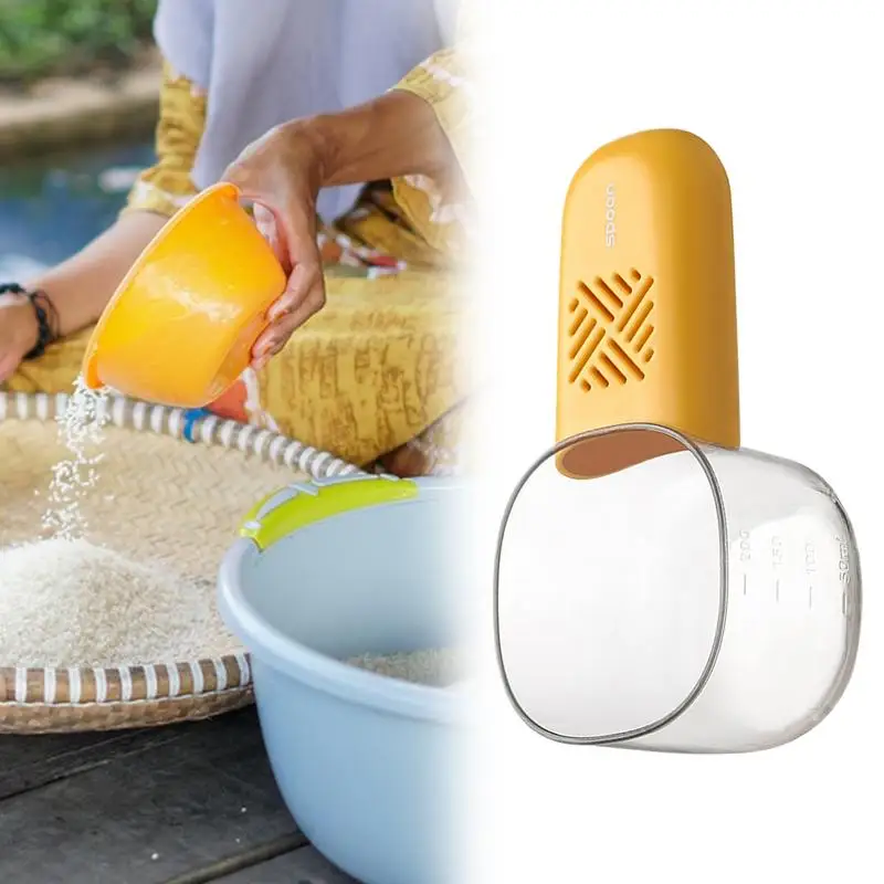 

dog Food Measuring Spoon Rice Spoon Pet Multifunctional Scooping Tool with Scale for Powder Soybean Cats Dogs Household Gadgets