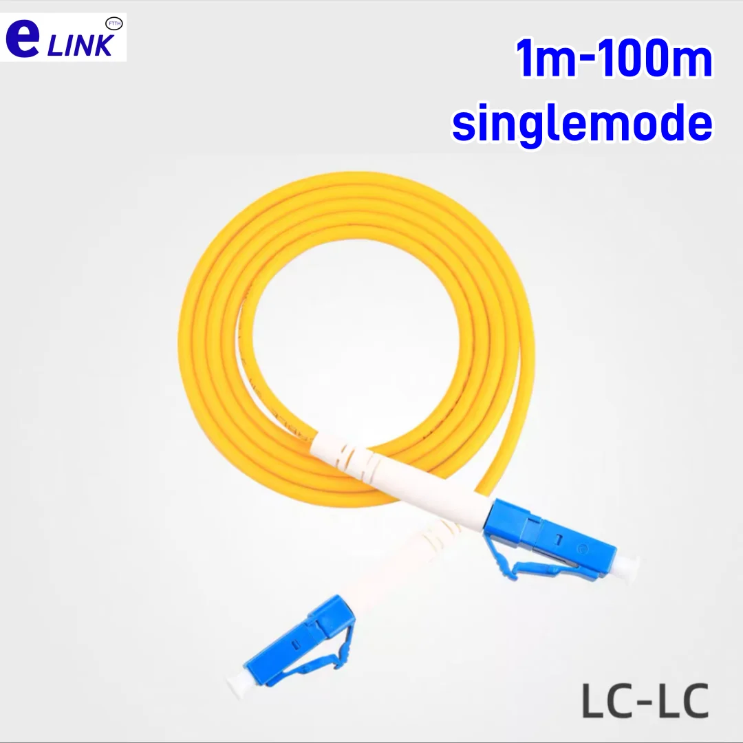 

optical patch cord LC-LC 1m 5m 10m 50m 100m simplex SM 30m PVC BLUE LC connector fiber jumper G652D free shippment ELINK