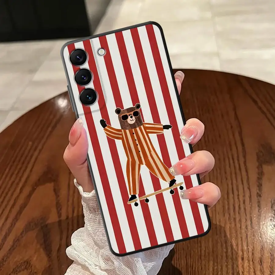 Striped Animal Phone Cover Case for Samsung Galaxy A57 A25 A26 A55 A37 A22 A23 A73 A51 A24 A32 A53 A35 A52 A36 A72 A71