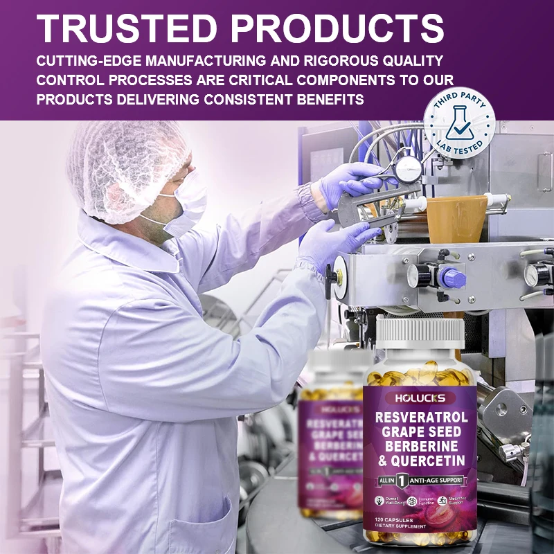 Buy 1 Get 1 Free! Resveratrol Capsules, Supports Anti-Aging, Antioxidant Defense, Immune Function & Metabolism for Women