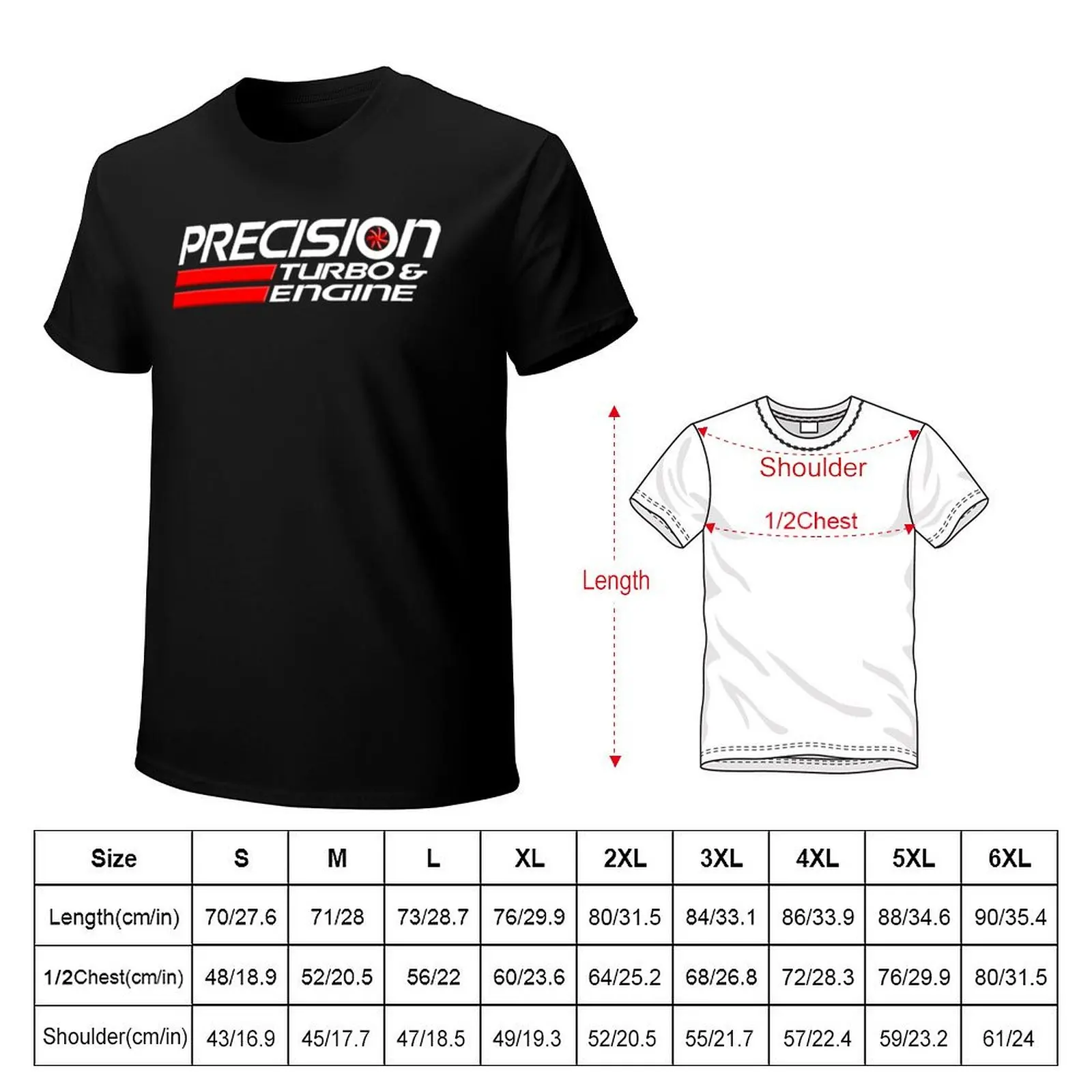 Precision Turbo Car logo T-Shirt man t shirt summer T-Shirt