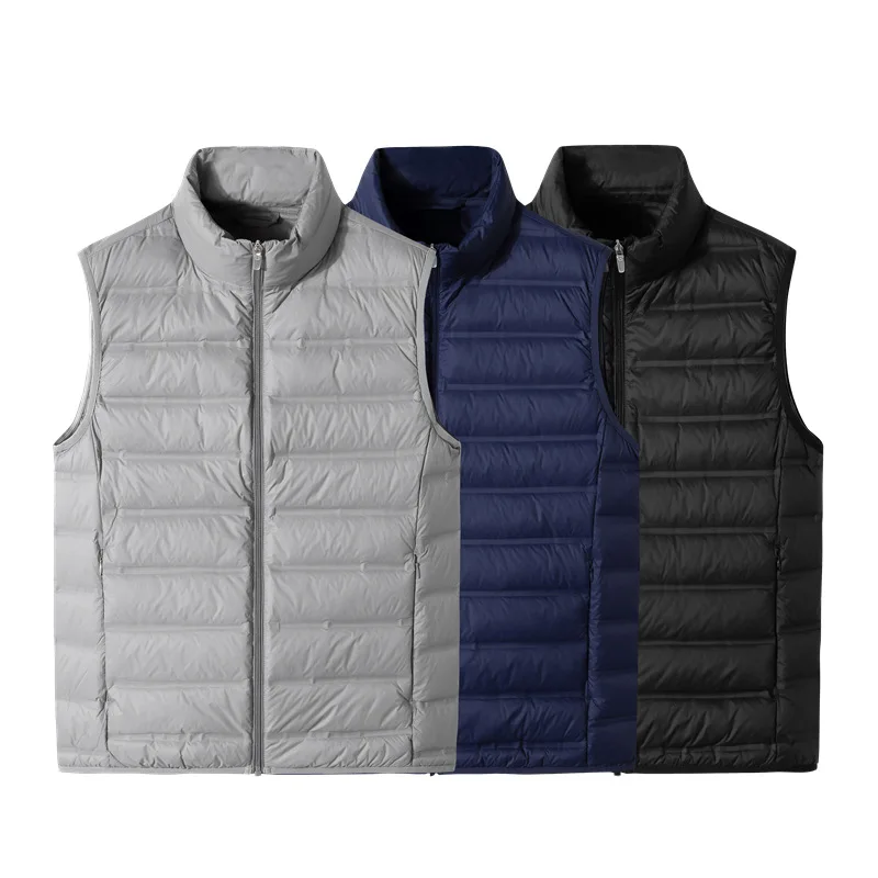 Oversized 5xl 8xl Men\'s Sleeveless Down Jacket Spring Autumn New Men 90% White Duck Down Ultra Lightweight Puffer Coat