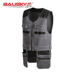 Carpener Work Utility Vest Outdoor Fishing Vest Tool Vest Dark Blue Working Jacket