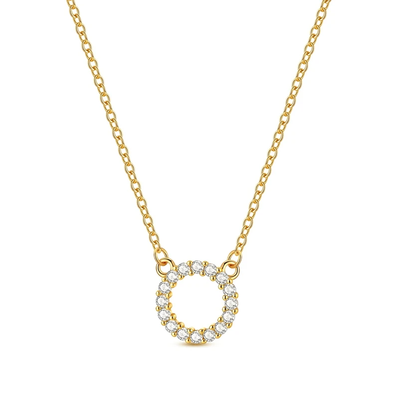 Women's 925 Sterling Silver Aurora Crystal Star Moon Key Necklace