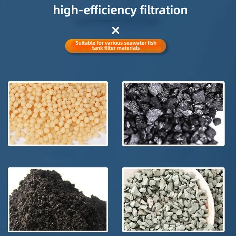 مفاعل وسائط Aqua Excel مع مضخة مدمجة، فلتر بيليه حيوي متعدد الوظائف لإزالة النترات والفوسفات