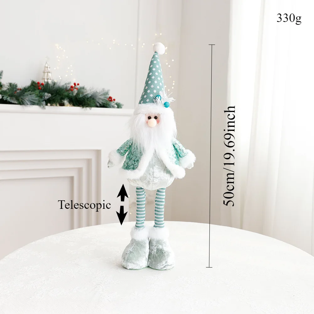 1PC Enchanting Green old man Snowman Elk Telescopic - for Window Display, Festival Party Home Decoration, Christmas Decorations