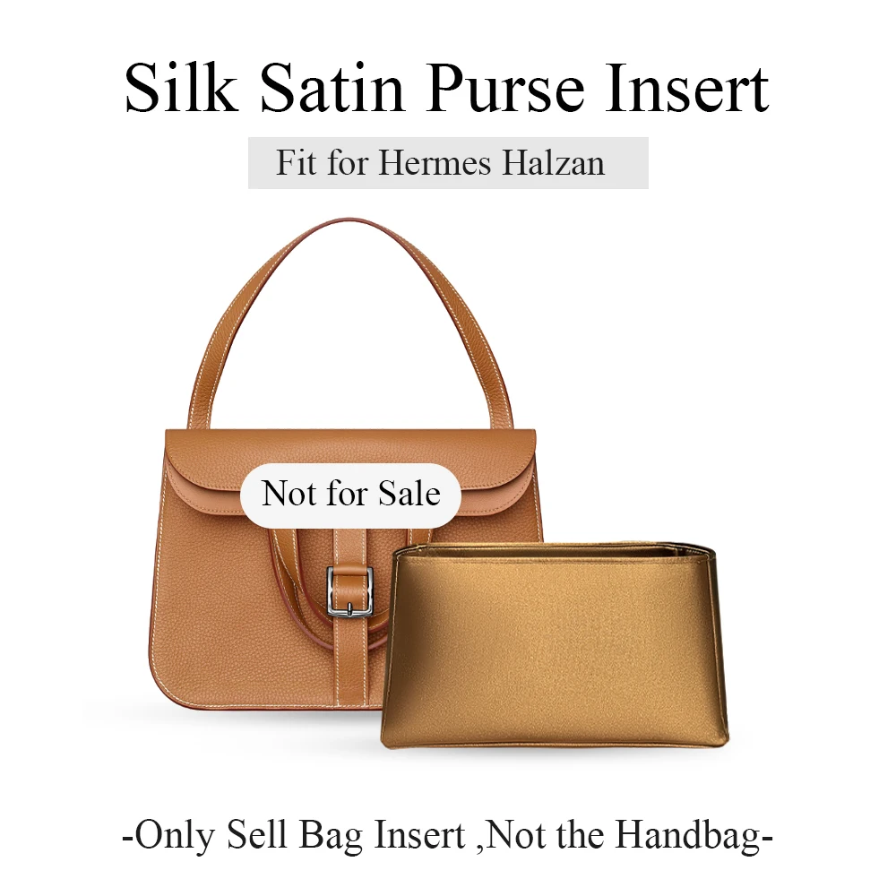 InjSatin-sac à main adapté au sac à main Hermès Halzan, sac de rangement intérieur, doublure intérieure, trousse de maquillage