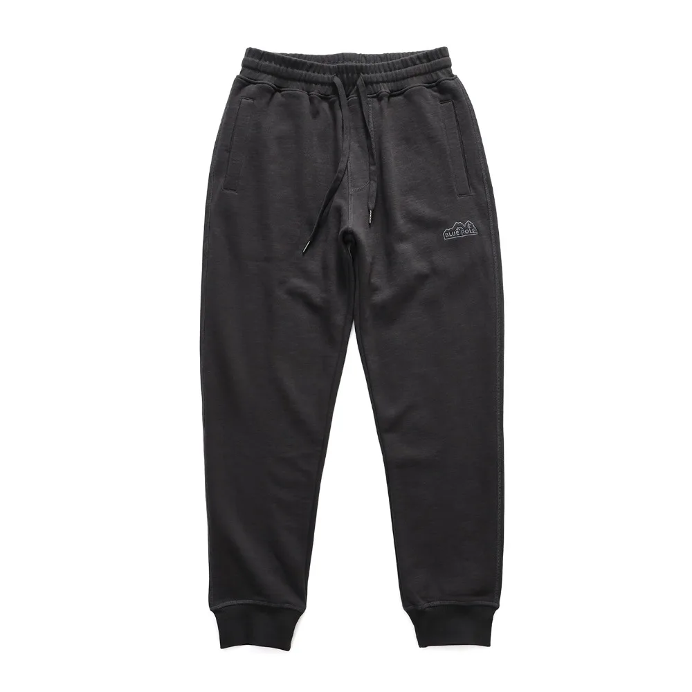 الرجعية بسيطة محبوك Sweatpants الخريف والشتاء القطن الخالص الصوف الدافئة سليم طماق الرجال السراويل اليومية غير رسمية #3