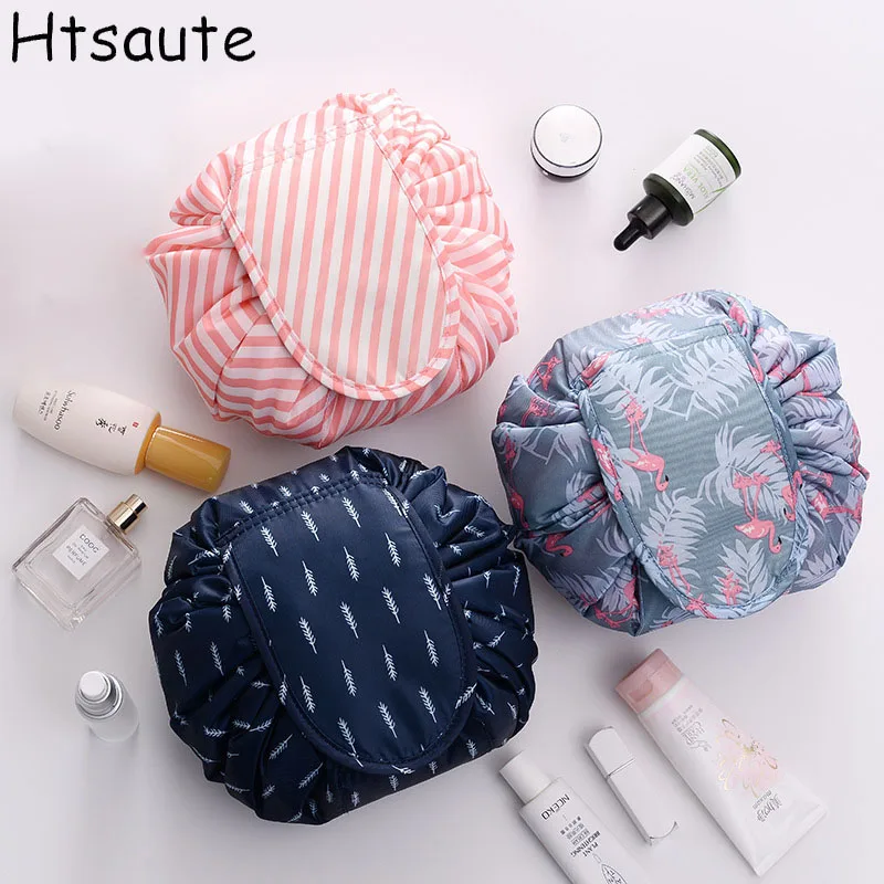 Lazy Cosmetic Bag Suitable For Autumn Trave Can Store Large-Capacity Drawstring Organizer Makeup Bag Portable Cometic Case