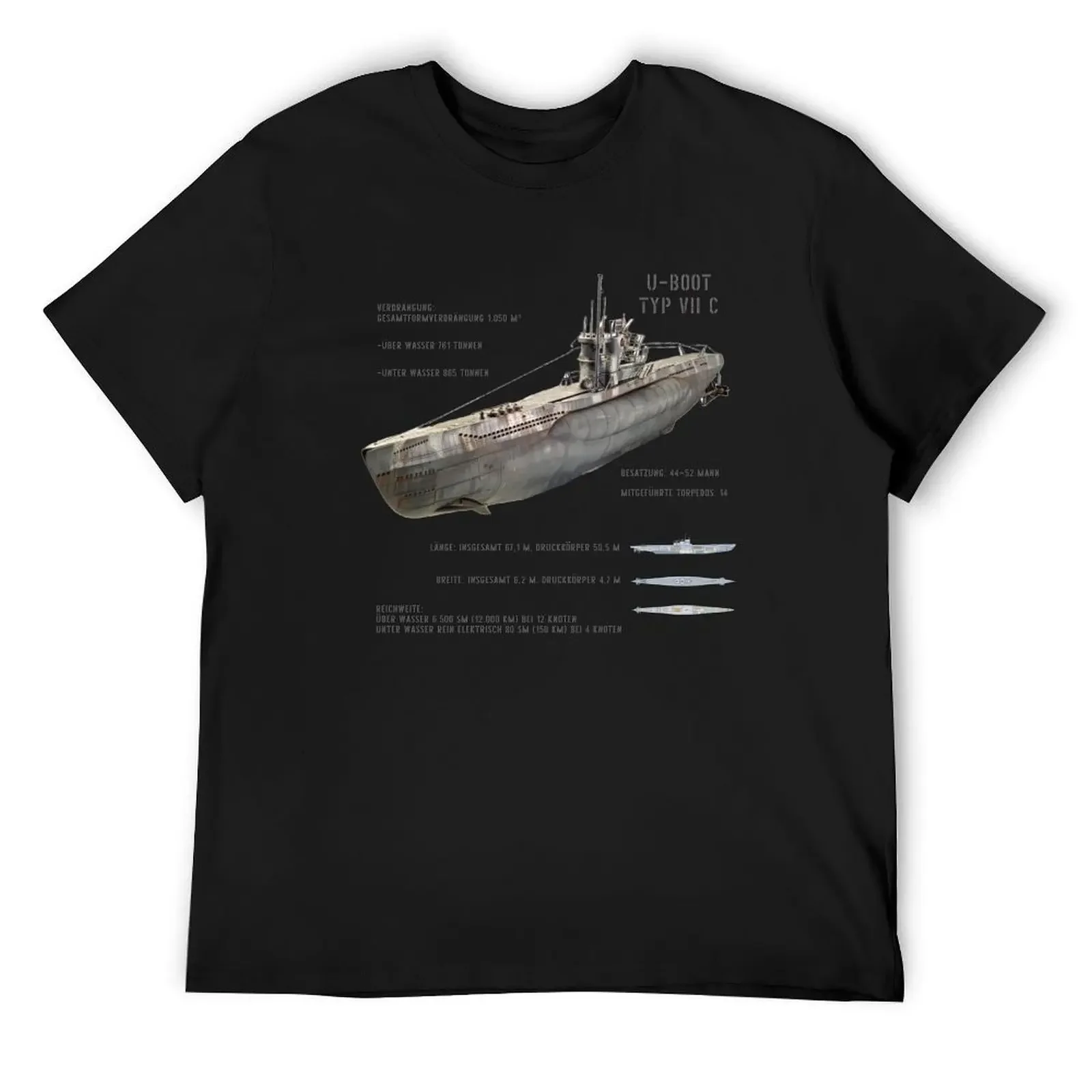 German U-Boat Type VII C Kriegsmarine WW2 in German T-Shirt graphic tee shirt custom t shirt custom shirt designer t men